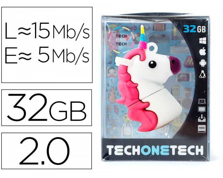 Memoria usb tech on tech mi unicornio 32 gb