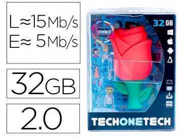 Memoria usb tech on tech rosa one 32 gb