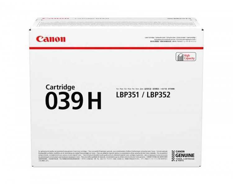 Toner canon 039h isensys lbp351x lbp352x negro