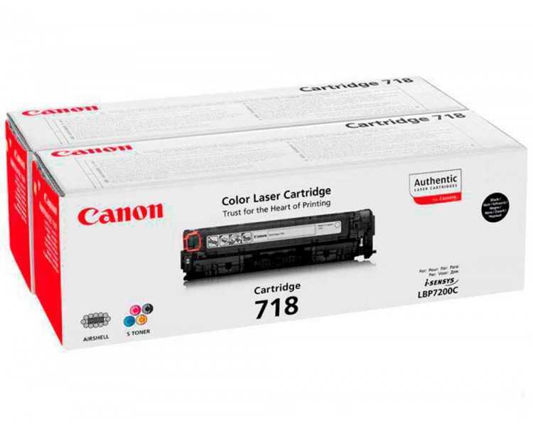 Toner canon 718b lbp7680 lbp7200 mf8300 pack negro