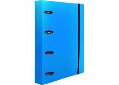 Carpeta con recambio liderpapel a4 cuadro 5mm 100 hojas 80g polipropileno 4 anillas 40mm azul translucido Carpeta con recambio liderpapel a4 cuadro 5mm 100 hojas 80g polipropileno 4 anillas 40mm azul translucido