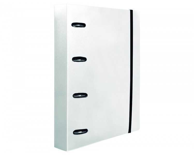 Carpeta con recambio liderpapel a4 cuadro 5mm 100 hojas 80g polipropileno 4 anillas 40mm transparente