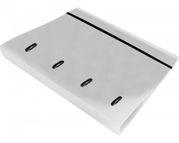 Carpeta con recambio liderpapel a4 cuadro 5mm 100 hojas 80g polipropileno 4 anillas 40mm transparente