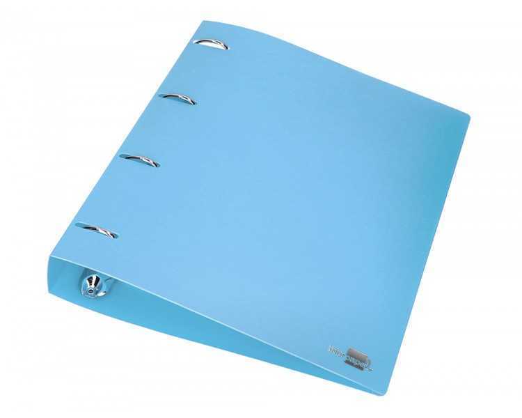 Carpeta liderpapel 4 anillas mixtas 40 mm polipropileno din a4 celeste opaco