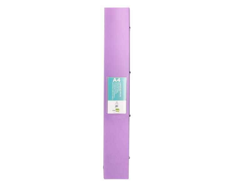 Carpeta liderpapel 4 anillas mixtas 40 mm polipropileno din a4 lavanda opaco