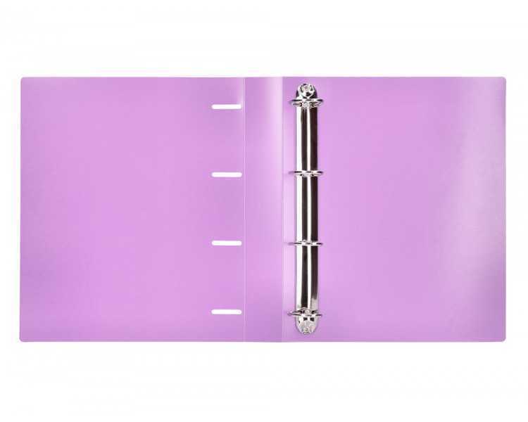 Carpeta liderpapel 4 anillas mixtas 40 mm polipropileno din a4 lavanda opaco