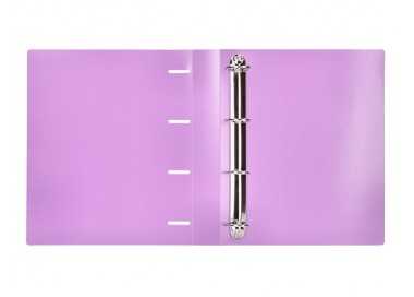 Carpeta liderpapel 4 anillas mixtas 40 mm polipropileno din a4 lavanda opaco