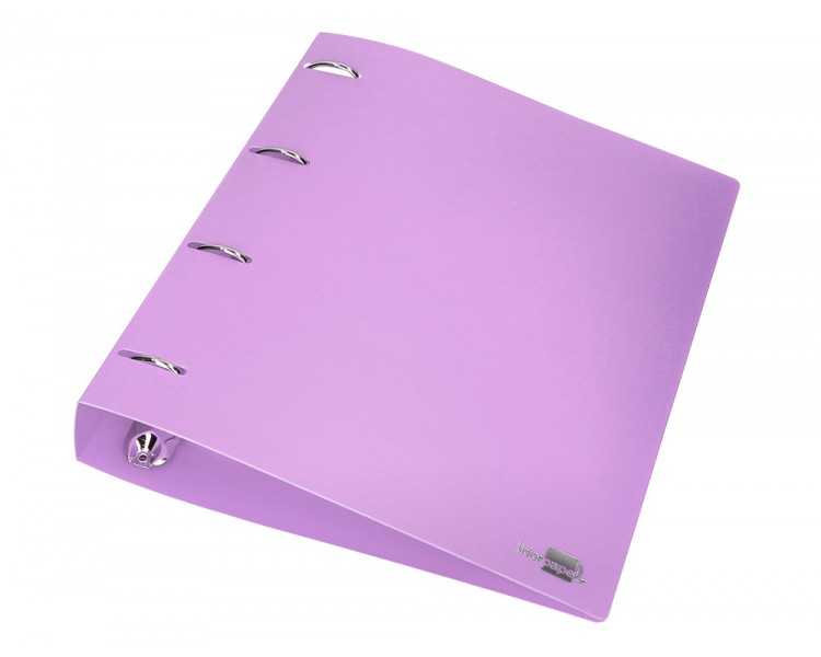 Carpeta liderpapel 4 anillas mixtas 40 mm polipropileno din a4 lavanda opaco