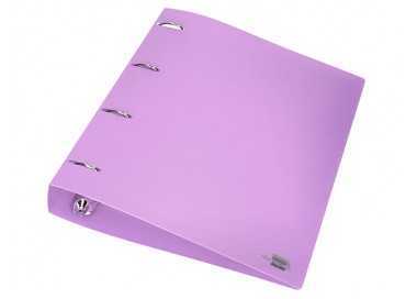 Carpeta liderpapel 4 anillas mixtas 40 mm polipropileno din a4 lavanda opaco
