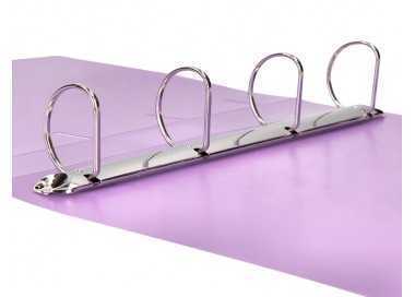 Carpeta liderpapel 4 anillas mixtas 40 mm polipropileno din a4 lavanda opaco