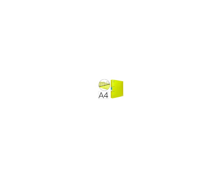 Carpeta liderpapel 4 anillas mixtas 40 mm polipropileno din a4 amarillo fluor opaco