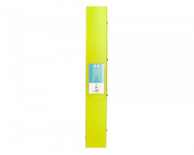 Carpeta liderpapel 4 anillas mixtas 40 mm polipropileno din a4 amarillo fluor opaco