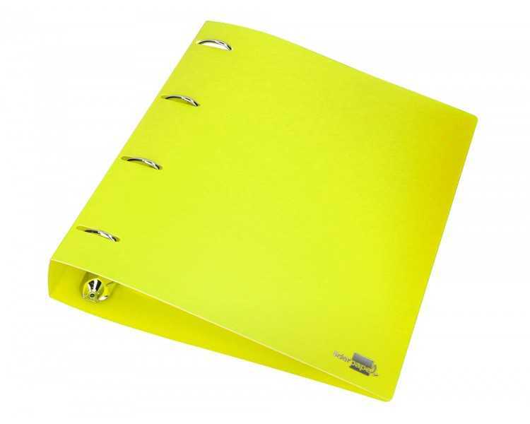 Carpeta liderpapel 4 anillas mixtas 40 mm polipropileno din a4 amarillo fluor opaco