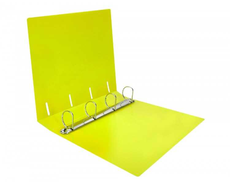 Carpeta liderpapel 4 anillas mixtas 40 mm polipropileno din a4 amarillo fluor opaco