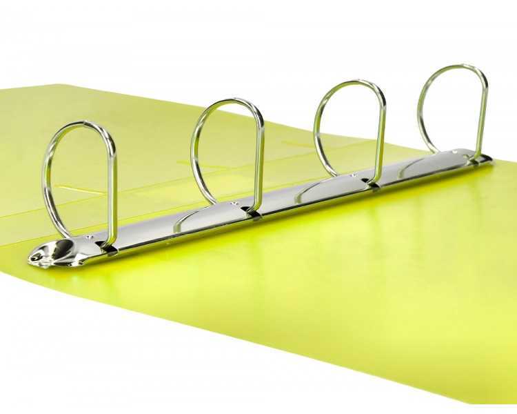 Carpeta liderpapel 4 anillas mixtas 40 mm polipropileno din a4 amarillo fluor opaco