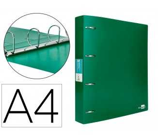 Carpeta liderpapel 4 anillas mixtas 40 mm polipropileno din a4 verde translucido