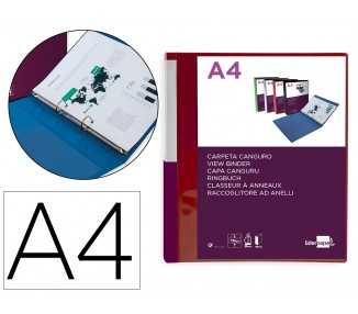 Carpeta liderpapel canguro 2 anillas 25 mm mixtas polipropileno din a4 rojo translucido