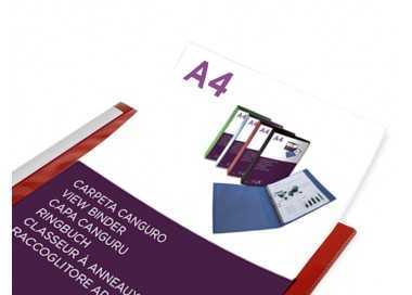 Carpeta liderpapel canguro 2 anillas 25 mm mixtas polipropileno din a4 rojo translucido