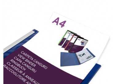 Carpeta liderpapel canguro 2 anillas 25 mm mixtas polipropileno din a4 azul translucido