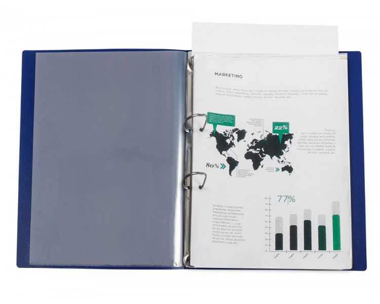 Carpeta liderpapel canguro 2 anillas 25 mm mixtas polipropileno din a4 azul translucido