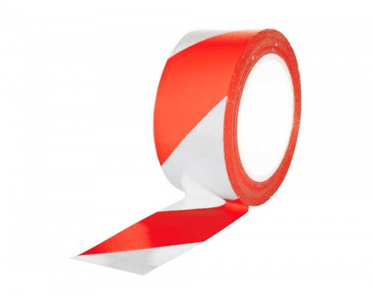 Cinta de señalizacion q-connect no adhesiva rojo y blanco 300 mt x 75 mm