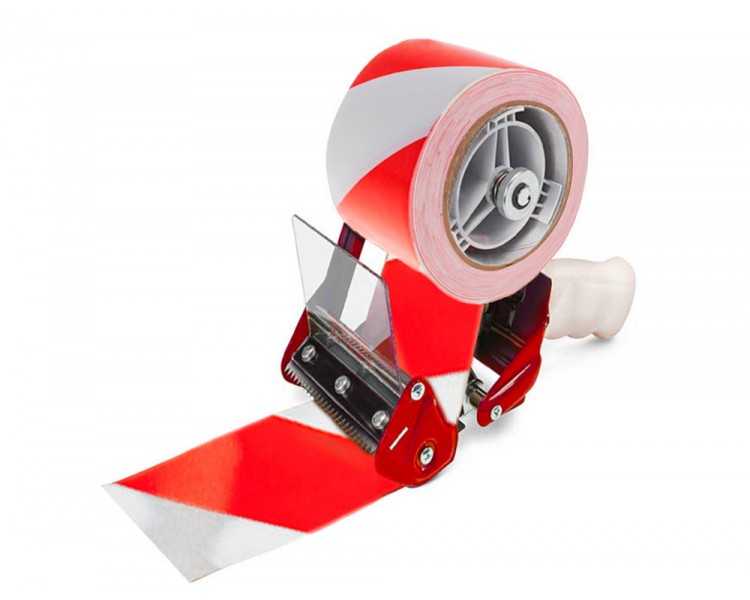 Cinta de señalizacion q-connect no adhesiva rojo y blanco 300 mt x 75 mm