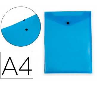 Carpeta liderpapel dossier broche polipropileno din a4 formato vertical con fuelle azul translucido