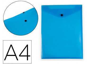Carpeta liderpapel dossier broche polipropileno din a4 formato vertical con fuelle azul translucido