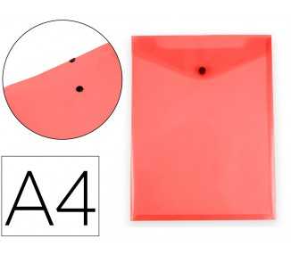 Carpeta liderpapel dossier broche polipropileno din a4 formato vertical con fuelle rojo translucido