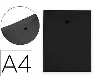 Carpeta liderpapel dossier broche polipropileno din a4 formato vertical con fuelle negro opaco