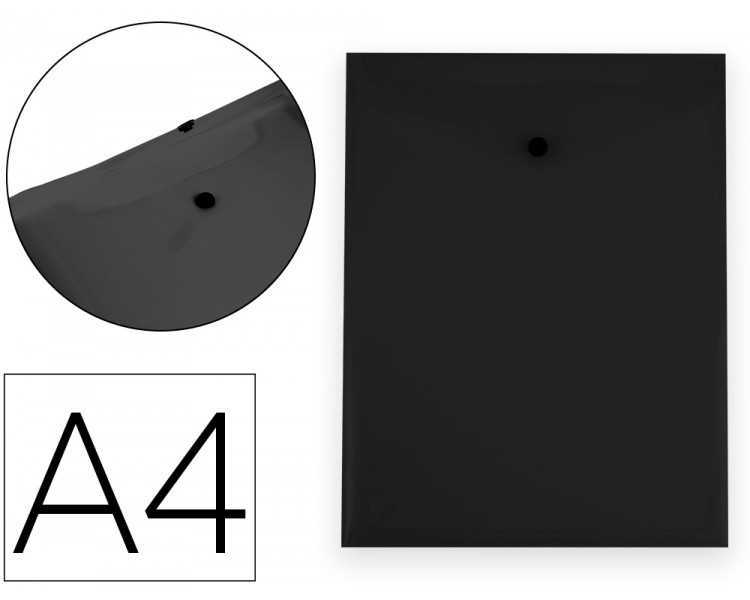 Carpeta liderpapel dossier broche polipropileno din a4 formato vertical con fuelle negro opaco