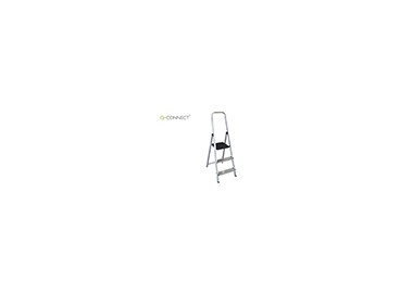 Escalera q-connect de aluminio 3 peldaños 590x400x1260 mm peso maximo 150 kg en-131