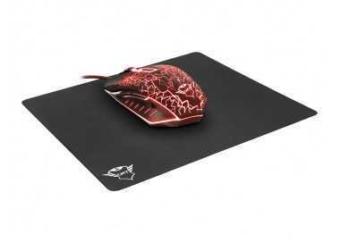 Pack alfombrilla + raton optico trust gaming gxt783 izza mouse & pad 2400 dpi 6 botones