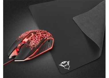 Pack alfombrilla + raton optico trust gaming gxt783 izza mouse & pad 2400 dpi 6 botones