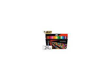 Rotulador bic intensity estuche de 24 colores surtidos