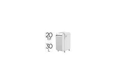 Destructora de documentos fellowes lx221 capacidad de corte 20h seguridad p5 clips grapas y tarjetas 30l blanca