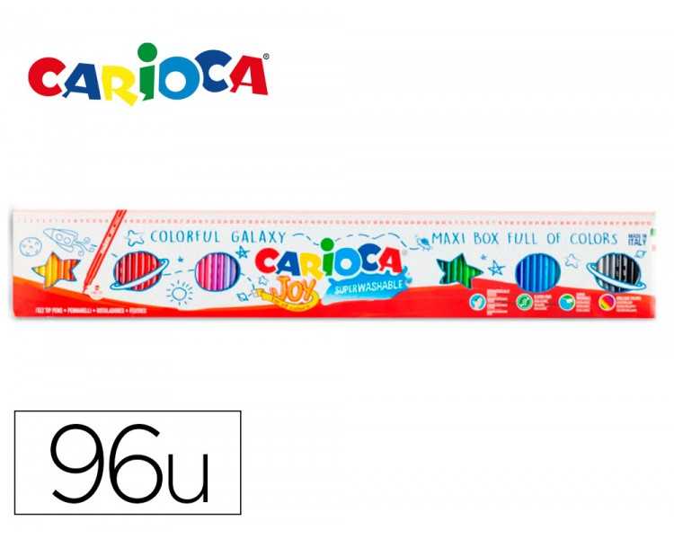 Rotulador carioca joy metro caja de 96 unidades colores surtidos