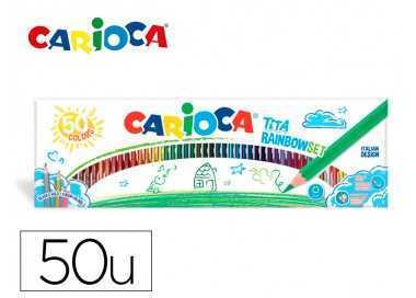 Lapices de colores carioca tita caja de 50 unidades colores surtidos