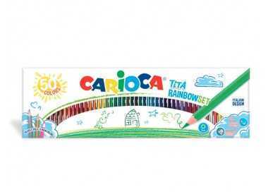 Lapices de colores carioca tita caja de 50 unidades colores surtidos