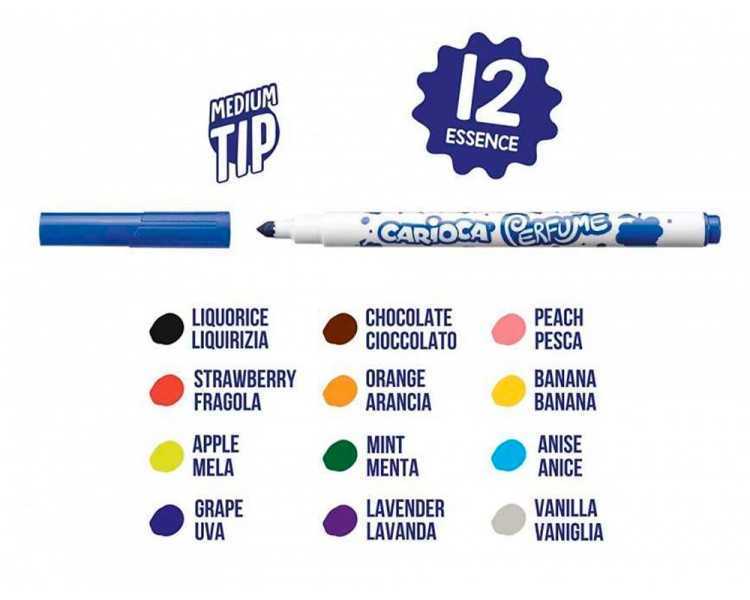 Rotulador carioca perfume xplosion caja de 12 unidades colores surtidos
