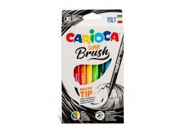 Rotulador carioca super brush caja de 10 unidades colores surtidos