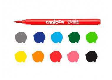 Rotulador carioca super brush caja de 10 unidades colores surtidos