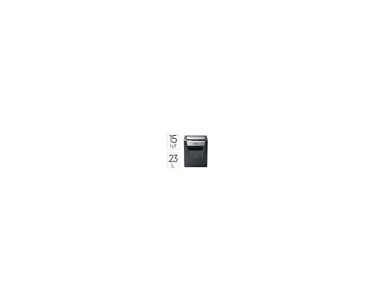 Destructora de documentos rexel momentum x415 capacidad de corte 15 hojas destruye grapas y clips papelera 23 l