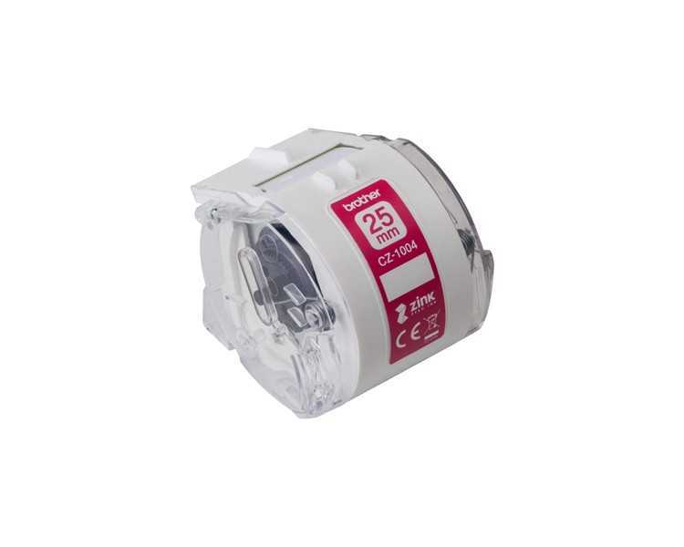 Cinta brother cz-1004 impresion color para impresora vc-500w rollo 25 mm x 5 m