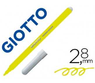 Rotulador giotto turbo color lavable con punta bloqueada unicolor amarillo