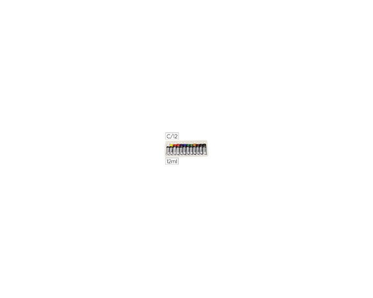 Pintura acrilica daler rowney simply caja de 12 colores surtidos tubo de 12 ml
