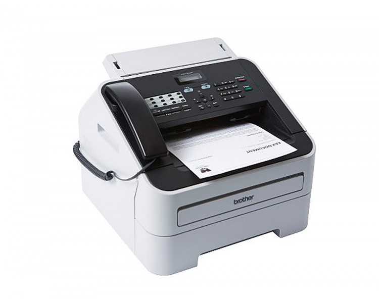 Fax brother 2845 laser monocromo 20 ppm bandeja 250 hojas 16 mb de memoria 33600 bps con auricular telefonico