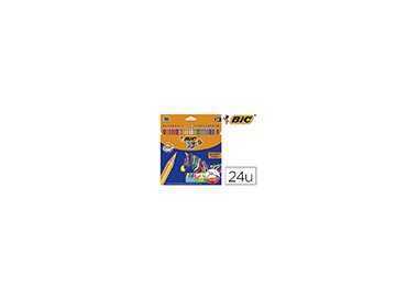 Lapices de colores bic evolution stripes caja de 24 colores surtidos Lapices de colores bic evolution stripes caja de 24 colores surtidos