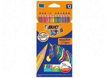Lapices de colores bic evolution stripes caja de 12 colores surtidos Lapices de colores bic evolution stripes caja de 12 colores surtidos