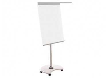 Pizarra blanca rocada para conferencias metalica lacada magnetica con ruedas 68x104 cm incluye 2 brazos laterales